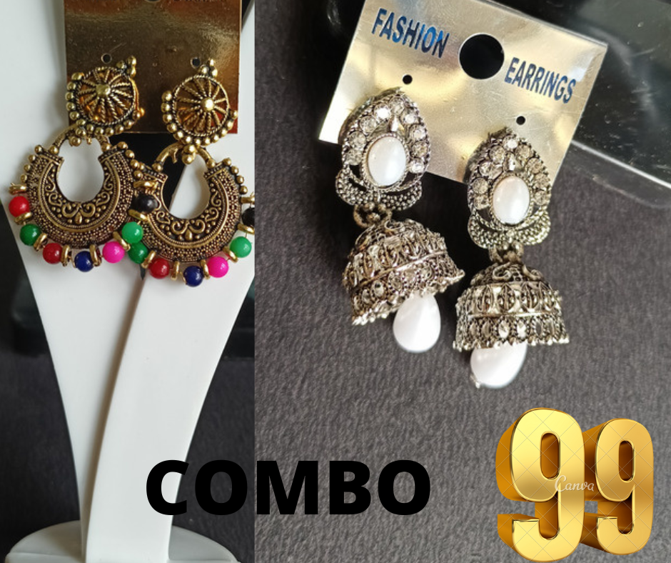 Combo of 2 earrings for girls and women’s