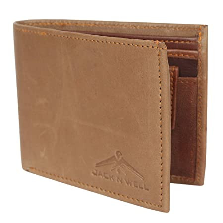 Genuine  Leather Men's Wallet (Brown) - Free Delivery with Surprise Gift