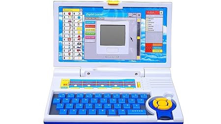 Widlely Laptop Notebook Computer Toy for Kids with 20 Activity & Games | Foldable Screen, Music & Lights