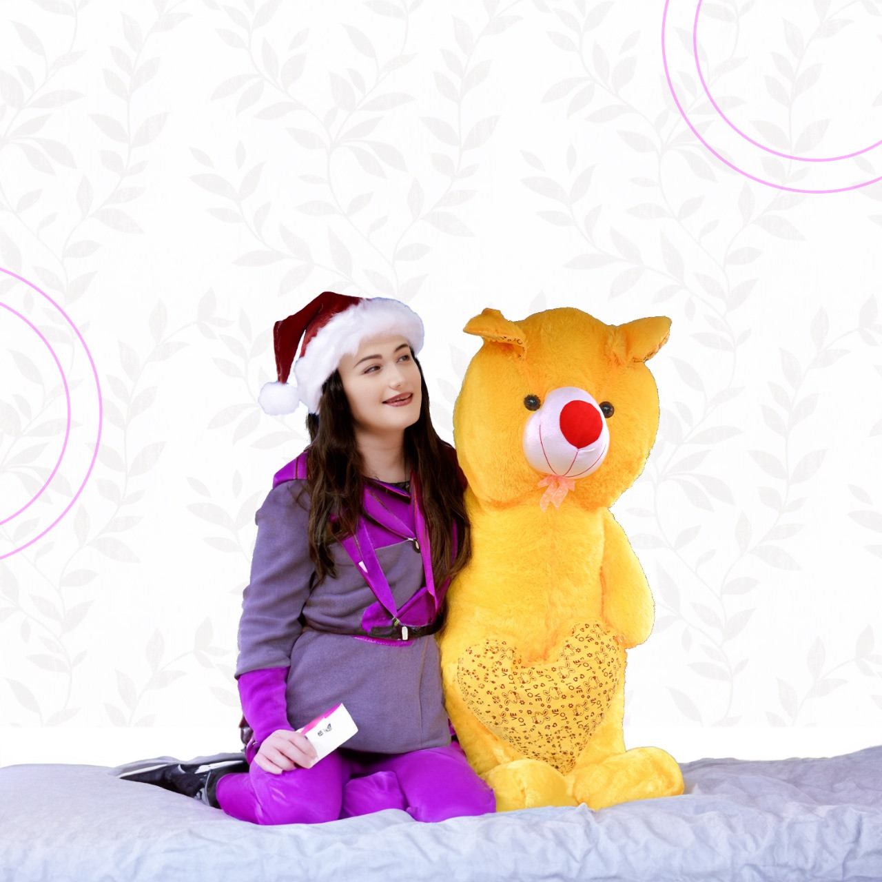 Widlely Big Size Teddy Bear with Heart for Kid's and Toddlers | Adorable Soft Toys | Best Gift for Birthday & Valentine (5 Feet, Yellow)