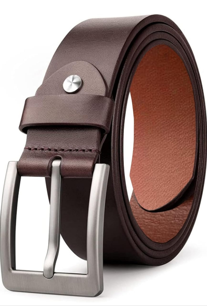 Pure 100 % Genuine Leather Casual Men's Belt - Free Delivery with Surprise Gift