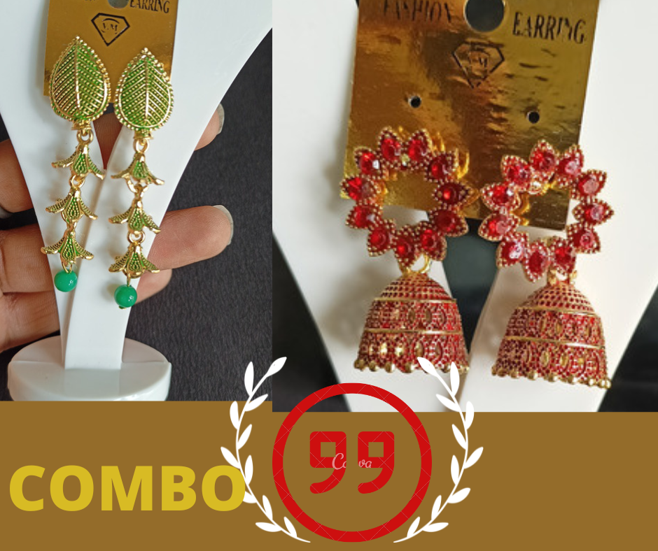 Combo of 2 earrings for girls and women’s
